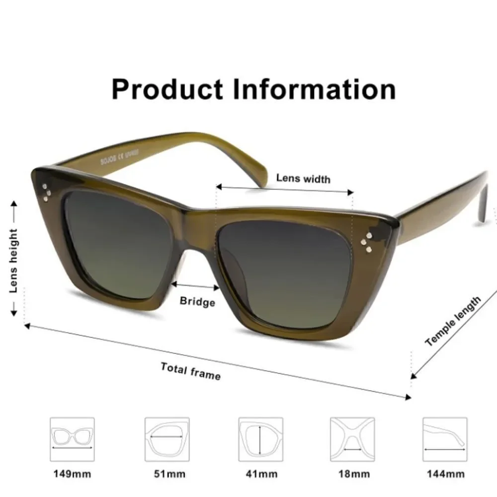 Retro cat eye Frame Sunglasses